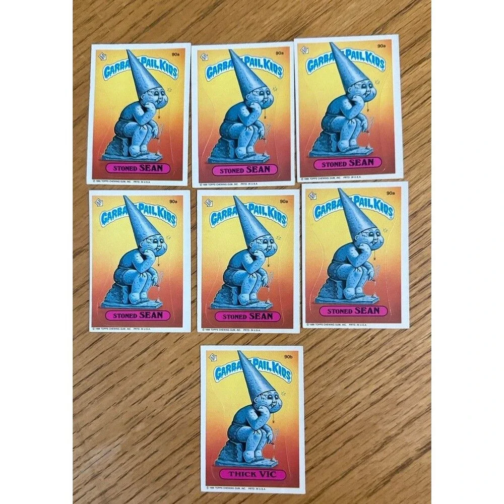 1986 Topps Garbage Pail Kids OS3 Vintage Lot Of 7 Stoned Sean Thick Vic Puzzle